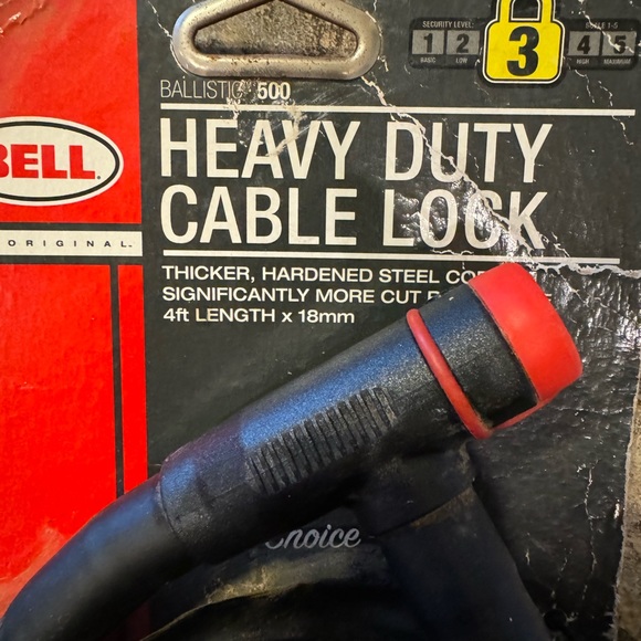 NEW IN PACKAGE Bell Sports Ballistic 500 4' X 18mm Heavy-Duty Key Cable Bicycle - Picture 3 of 6
